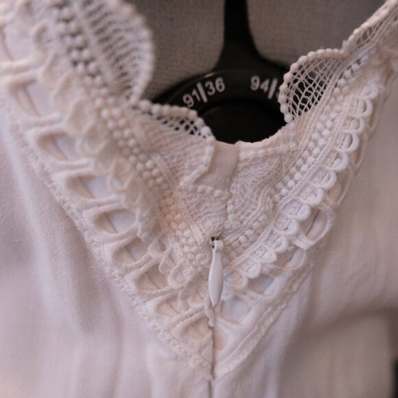 Suncoo Paris White Summer crochet trim sundress - Picture 4 of 6